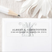 ヴィンテージ深いタコ |差出人住所 ラベル (インサイチュ)