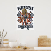 ヴィンテージ深いダイバー ポスター (キッチン)