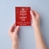 ヴィンテージ深いレッド動揺してKeep Calm and Carry On チラシ (手)