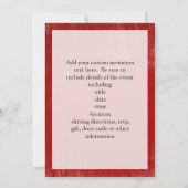 ヴィンテージ深いレッド動揺してKeep Calm and Carry On 招待状 (裏面)