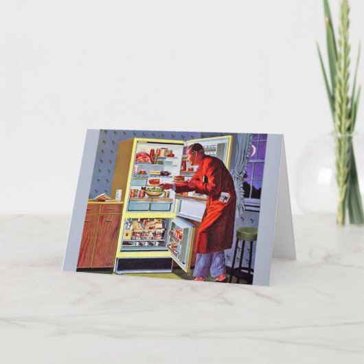 ヴィンテージ深夜スナックノートカード カード (正面)