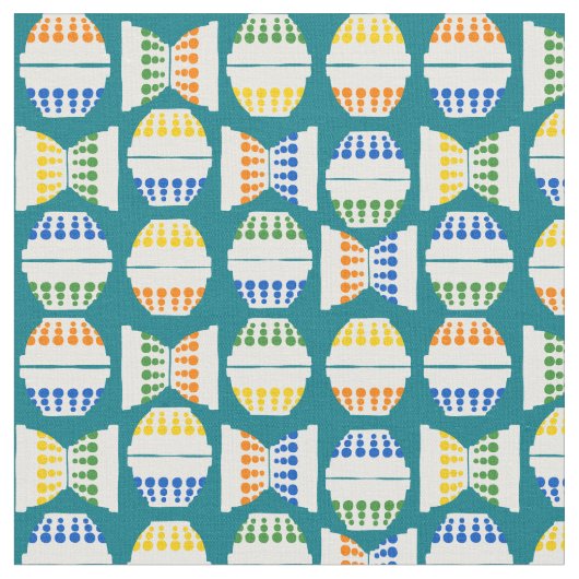 ヴィンテージ混合水玉模様 パターン（の模様が）ある ファブリック (クローズアップ)