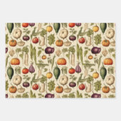 ヴィンテージ混合野菜包装紙 ラッピングペーパーシート (正面)