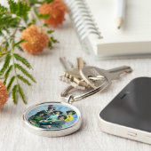 ヴィンテージ混合 – メディア女性キーチェーン キーホルダー (側面)