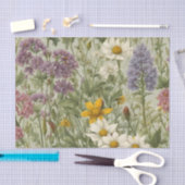 ヴィンテージ混色咲き野花 薄葉紙 (クラフト)