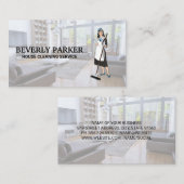 ヴィンテージ清掃婦 | リビングルームの名刺 名刺 (正面/裏面)