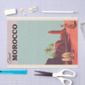 ヴィンテージ渡モロッコイラストレーション 薄葉紙 (クラフト)