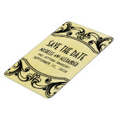 ヴィンテージ渦巻き日付磁石、黄色を保存 マグネット (左側)