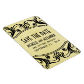 ヴィンテージ渦巻き日付磁石、黄色を保存 マグネット (右側)