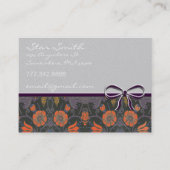 ヴィンテージ渦巻形のフローラオレンジとプラム 名刺 (正面)
