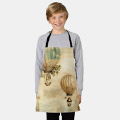 ヴィンテージ温風船(穏やかな風景) (9) エプロン (着用した状態)