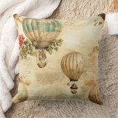 ヴィンテージ温風船（穏やかな風景） (9) クッション (ブランケット)