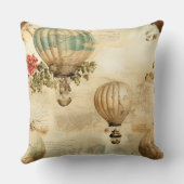 ヴィンテージ温風船（穏やかな風景） (9) クッション (裏面)