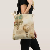 ヴィンテージ温風船(穏やかな風景) (9) トートバッグ (クローズアップ)