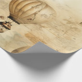 ヴィンテージ温風船（穏やかな風景） (9) ラッピングペーパー (角)