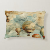 ヴィンテージ温風風船(穏やかな風景内) (6) アクセントクッション (裏面)