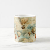 ヴィンテージ温風風船(穏やかな風景内) (6) コーヒーマグカップ (中央)