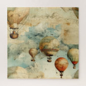ヴィンテージ温風風船（穏やかな風景内） (6) ジグソーパズル (縦)