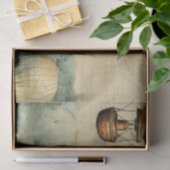 ヴィンテージ温風風船（穏やかな風景内） (6) 薄葉紙 (ギフト)