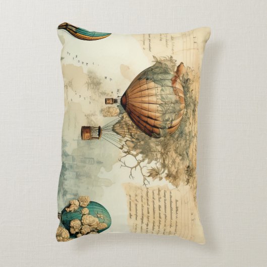 ヴィンテージ温風風船（穏やかな風景） (8) アクセントクッション (裏面(縦))