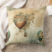 ヴィンテージ温風風船（穏やかな風景） (8) クッション (ブランケット)