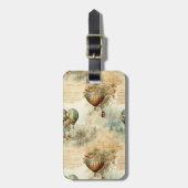 ヴィンテージ温風風船（穏やかな風景） (8) ラゲッジタグ (正面縦)