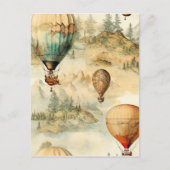 ヴィンテージ温風風船(風景内) (4) ポストカード (正面)