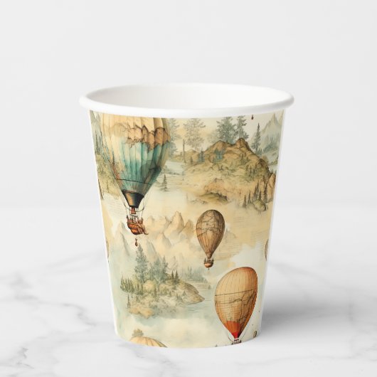 ヴィンテージ温風風船（風景内） (4) 紙コップ (正面)