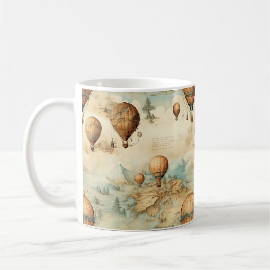 ヴィンテージ温風風船(2) コーヒーマグカップ (左)