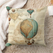 ヴィンテージ温風風船(5) クッション (ブランケット)