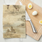 ヴィンテージ温風風船(7) キッチンタオル (四つ折り)