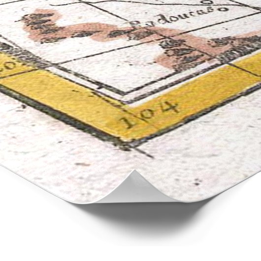 ヴィンテージ湖と素晴らしカナダの地図(1780) ポスター (角)