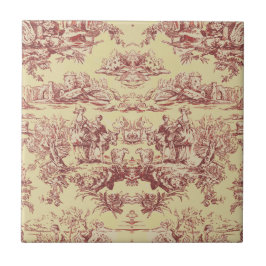 ヴィンテージ湖イエローレッドトイレデジュイミモノグラム タイル