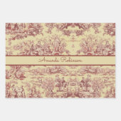 ヴィンテージ湖イエローレッドトイレデジュイミモノグラム ラッピングペーパーシート (正面2)