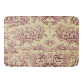 ヴィンテージ湖イエローレッドトイレデジュイ バスマット