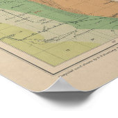 ヴィンテージ湖ウィニペグ地質図(1899) ポスター (角)