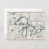 ヴィンテージ湖素晴らしの地図， 17世紀 ポストカード (正面/裏面)