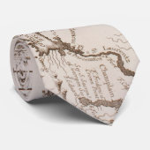 ヴィンテージ湖素晴らしの地図(1757年) ネクタイ (ロール)