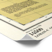 ヴィンテージ湖素晴らしの地図(1979年) ポスター (角)