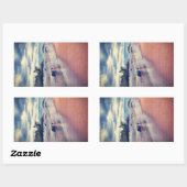 ヴィンテージ湖 長方形シール (シート)