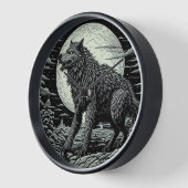 ヴィンテージ満月の前 壁時計 (傾斜)