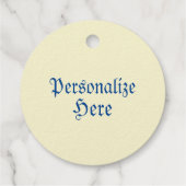 ヴィンテージ満月の男性顔茶色セピア金ゴールド フェイバータグ (裏面)