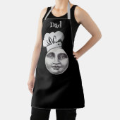 ヴィンテージ満月の顔シェフハットブラック エプロン (インサイチュ)