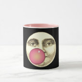 ヴィンテージ満月の顔ピンクバブルガム マグカップ (中央)