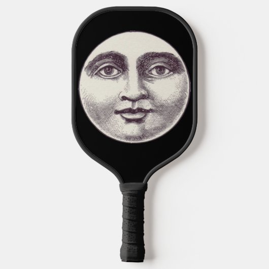 ヴィンテージ満月顔 ピックルボールラケット (裏面)