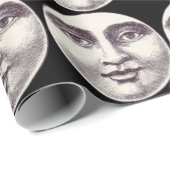 ヴィンテージ満月顔 ラッピングペーパー (ロールコーナー)