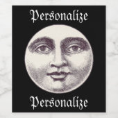 ヴィンテージ満月顔 ワインラベル (シングルラベル)