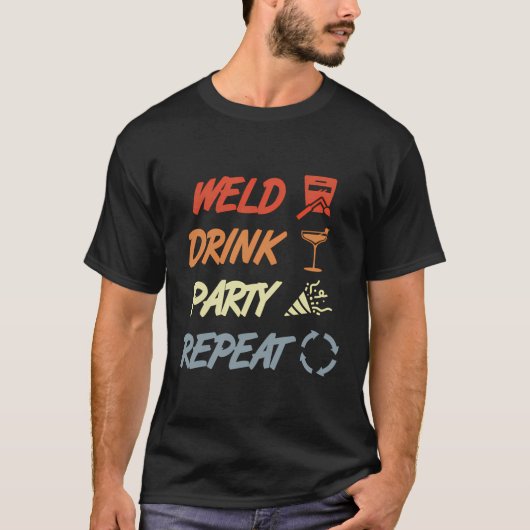 ヴィンテージ溶接のジョークの商人 Tシャツ (正面)