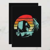 ヴィンテージ溶接ヘルメットシルエットギフト|ウェルダー 案内状 (正面/裏面)