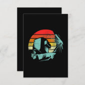 ヴィンテージ溶接ヘルメットシルエットギフト |溶接機 サンキューカード (正面/裏面)